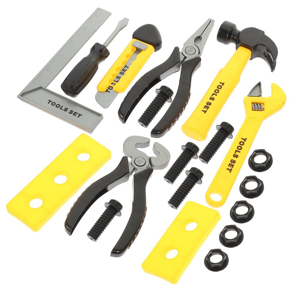 Hohopeti 1Set Engineering Tool Box for Interactive Take Apart Screwdriver Wrench Fun Educational Play for Boys Develop Problem Solving Creative Skills