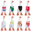 8Pcs Holiday Desk Goose Outfits 7 inch Desk Goose Bandana, Valentine's Day, All Seasons Magnetic Desk Goose Clothes Costume Triangle Scarves Neckerchief for Mini Goose Duck Statue Decor view 1