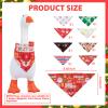 8Pcs Holiday Desk Goose Outfits 7 inch Desk Goose Bandana, Valentine's Day, All Seasons Magnetic Desk Goose Clothes Costume Triangle Scarves Neckerchief for Mini Goose Duck Statue Decor view 2