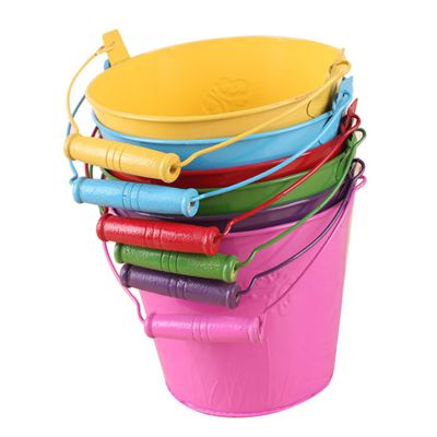 Abaodam 6pcs Beach Bucket for Iron Play Sand Bucket Playthings Lightweight and for Kindergarten and Outdoor Fun Random Color Random Color