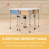 Back2School Express Quad Sensory Tables with Lids, Adjustable Table, Sand/Powder Blue view 3