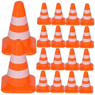 FOYTOKI 28Pcs Traffic Cones Educational for Lightweight Road Models for Traffic Simulation and Play for Learning Traffic Knowledge and Fun Activities