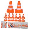 FOYTOKI 28Pcs Traffic Cones Educational for Lightweight Road Models for Traffic Simulation and Play for Learning Traffic Knowledge and Fun Activities view 2