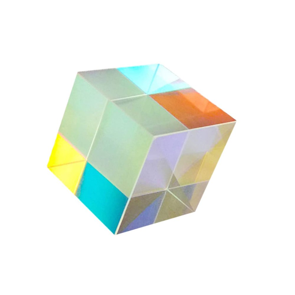 DOITOOL Glass Cube Dispersion Prism DIY Optical Cube for Home Decor Educational