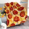 Mellowora Custom Pizza Blanket for Girls Boys, Funny Food Personalized Blanket with Name, Customized Blanket Gifts for Kids Teen Lightweight Flannel Fleece Throw for Sofa Picnic view 4