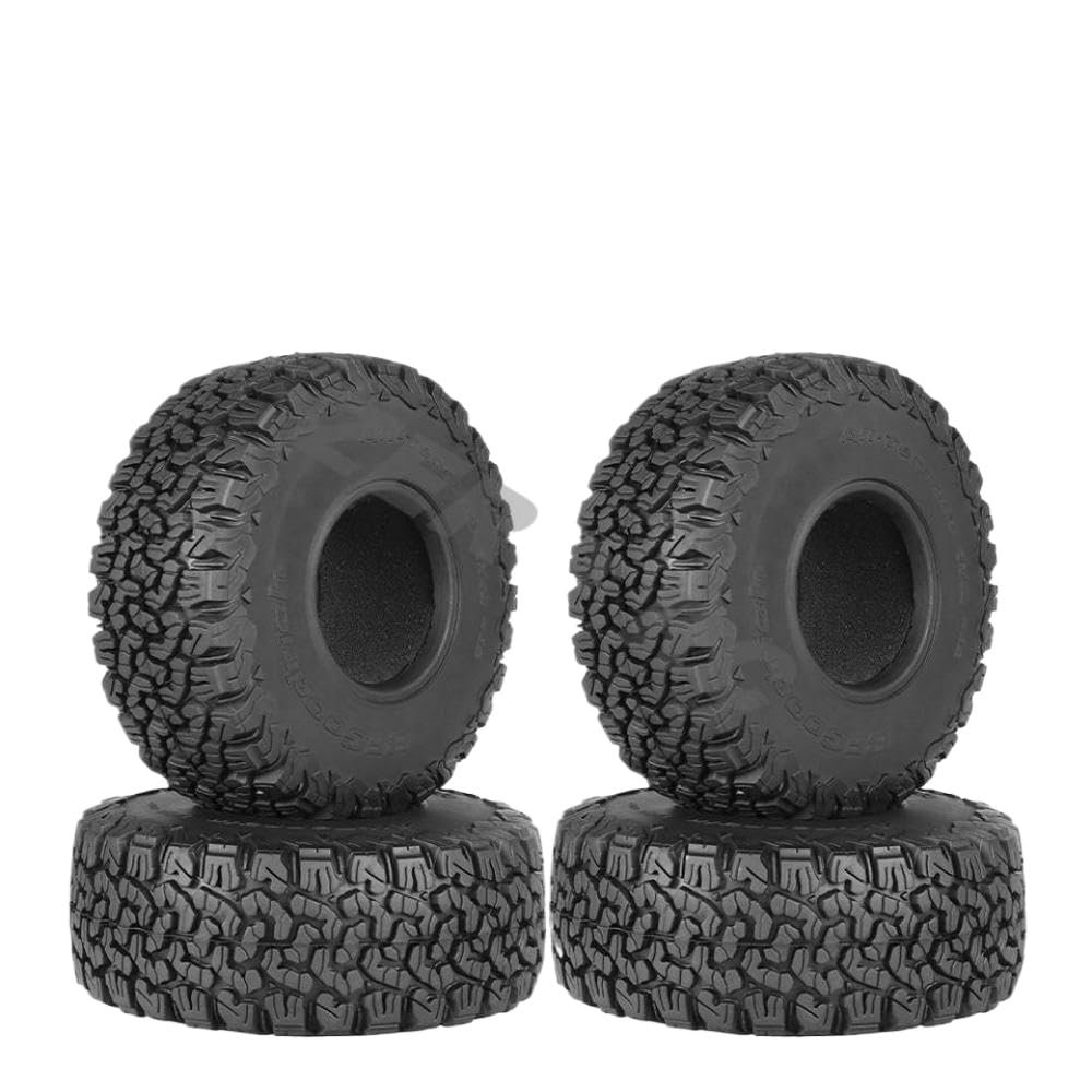 1.9 Inch Rock Crawler Tires Compatible with 1/10 Scale Off Road Vehicles 90-117mm Tyres Compatible with II and III Wheels(TN17539-4PCS)