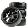 1/10 RC Drift Car Wheel and Tire Set Compatible with D3 D4 D5 Models(Black A 4PCS) view 1