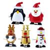 BESPORTBLE 5Pcs Xmas Clockwork Walking Adorable Santa Snowman Reindeer Penguin for Christmas Party Favors Safe Design for view 1