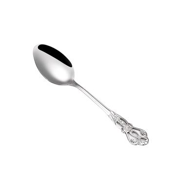 2/4/6/12 Pieces Sliver Spoons Gold Dinner Set Stainless Steel Tableware Western Soup Spoon Mirror Black Cutlery(Sliver,12PCS)