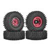 1.55 Inch Metal Beadlock Wheels and Off Road Tires Suitable Compatible with 1/10 1/12 RC Toy Cars Compatible with Jimny FMS UTB18(RD-4PCS) view 1