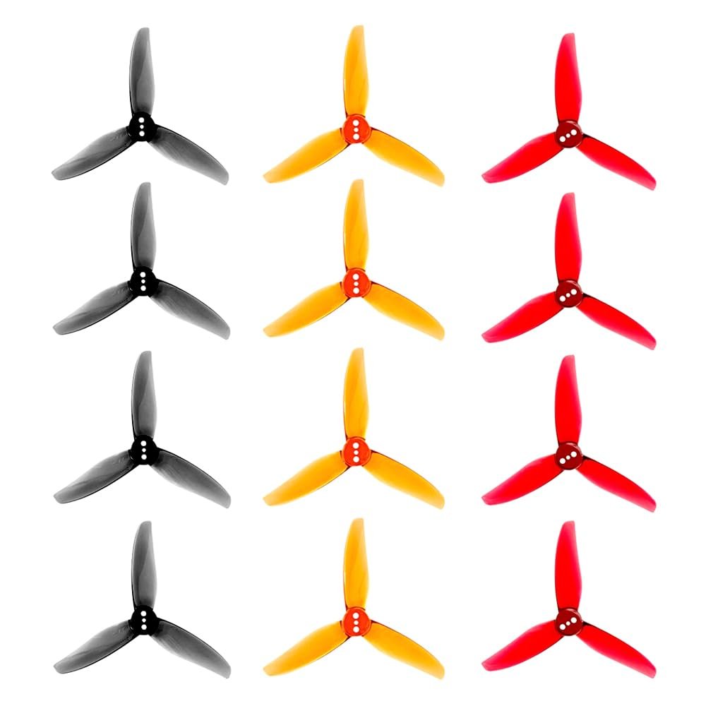 12Pcs Gemfan Hurricane 3020 3-Blade PC Propeller 3 Holes Props 1.5mm for RC FPV Racing Freestyle 3inch Toothpick Cinewhoop