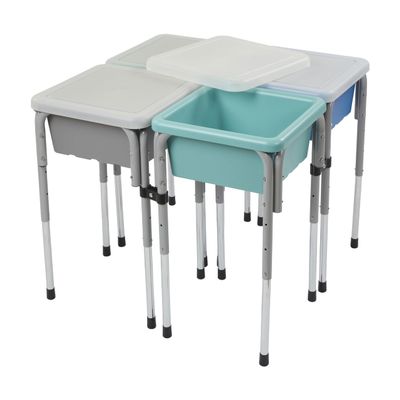 Back2School Express Adjustable Quad Sensory Tables with Lids, Childrens Furniture, Contemporary