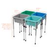 Back2School Express Adjustable Quad Sensory Tables with Lids, Childrens Furniture, Contemporary view 2