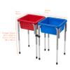 Back2School Express Adjustable Double Sensory Table with Lids, Kids Furniture, Blue/Red view 2