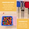 Back2School Express Adjustable Double Sensory Table with Lids, Kids Furniture, Blue/Red view 4