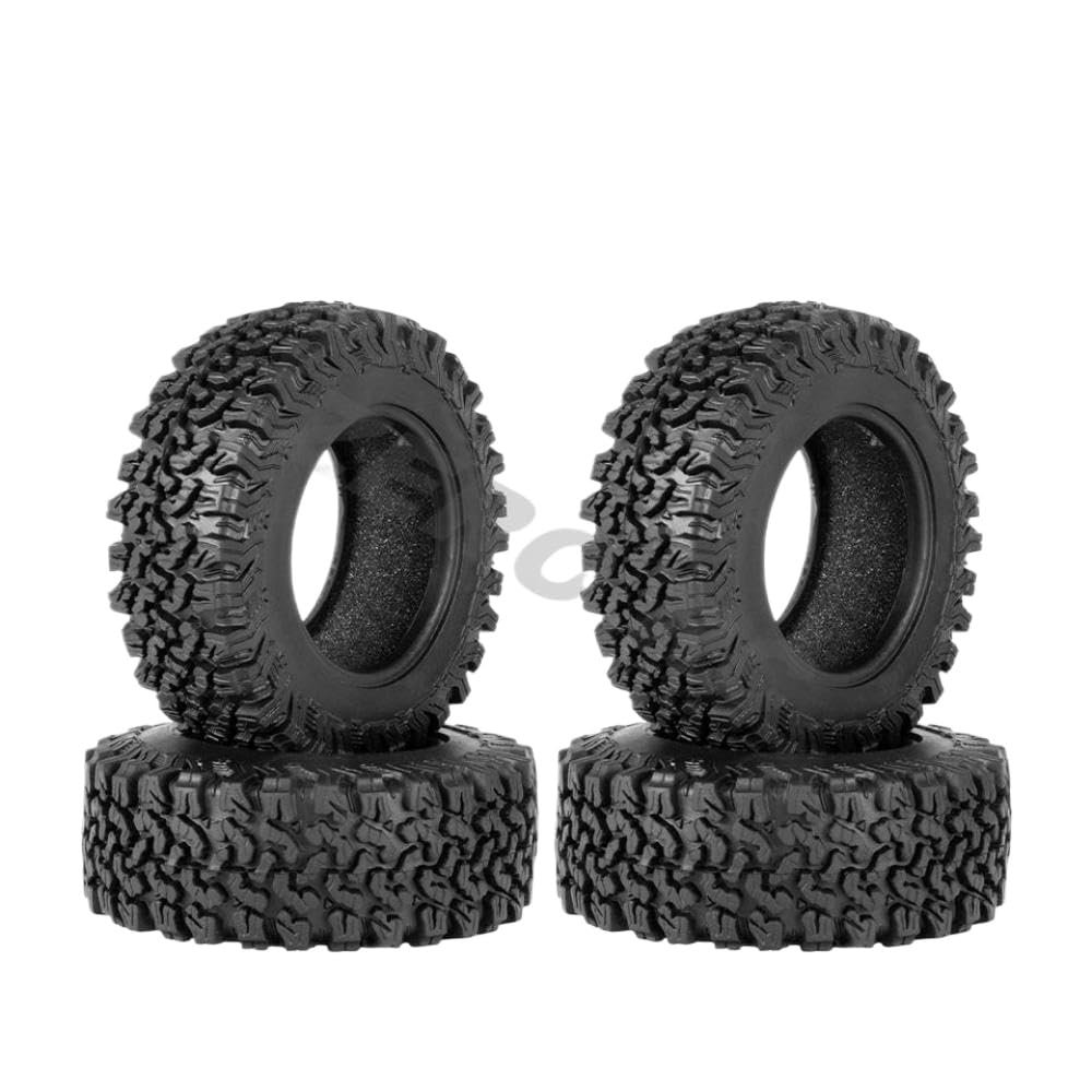 1.9 Inch Rock Crawler Tires Compatible with 1/10 Scale Off Road Vehicles 90-117mm Tyres Compatible with II and III Wheels(TN1001-4PCS)