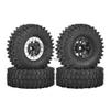 1.55 Inch Metal Beadlock Wheels and Off Road Tires Suitable Compatible with 1/10 1/12 RC Toy Cars Compatible with Jimny FMS UTB18(BK-SR-4PCS) view 1