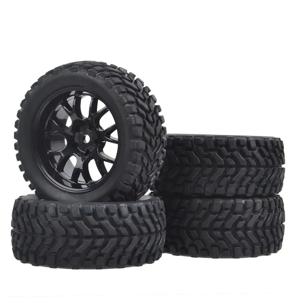 1/10 Scale Rally Tire Foam Inserts Compatible with 12mm Hex Wheels Compatible with RC On Road Racing Cars 1/16 Size(Black C 4pcs)