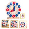 CIYODO 1 Set Learning Clock for Portable Math Teaching Clock for Cognitive Development Safe Wood Material Educational Present for Early Learning view 2