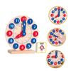 CIYODO 1 Set Learning Clock for Portable Math Teaching Clock for Cognitive Development Safe Wood Material Educational Present for Early Learning view 3