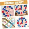 CIYODO 1 Set Learning Clock for Portable Math Teaching Clock for Cognitive Development Safe Wood Material Educational Present for Early Learning view 4