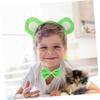Beaupretty 1set Cute Bear Ears Headband Bowtie and Nose for Boys and Girls Adorable Animal Cosplay Prop for Halloween Birthday Parties and Dress up Events view 4