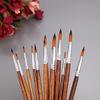 12Pcs Artists Paint Brush Set Nylon Hair Acrylic Watercolor Round Pointed Tip view 2