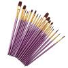 20Pcs Paint Brush Set Artist Paint Brushes for Watercolor, Oil Paintings Canvas, Ceramic, Clay, Wood & Models view 1