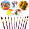 20Pcs Paint Brush Set Artist Paint Brushes for Watercolor, Oil Paintings Canvas, Ceramic, Clay, Wood & Models view 4