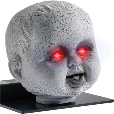 Creepy Doll Head,Paranormal Ghost Spirit Communication Tool Equipment EMF Device,Ghost Hunting Equipment (red)