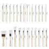 24Pcs Different Paint Brush Set with Fabric Brush Roll Oil Painting Supplies Watercolor Paint Brushes for Acrylic Painting Art view 2