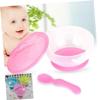 CORHAD Suction Bowls with Spoon Set for Toddlers Non-Slip Spill Proof Feeding Bowls Food Grade Silicone Dishwasher Safe for Weaning view 2