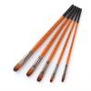 5 Pieces of Artist Brush Set Nylon Wool Wood Black Handle Watercolor Acrylic Oil Painting Brush Painting Art Supplies(Spain) view 2