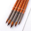 5 Pieces of Artist Brush Set Nylon Wool Wood Black Handle Watercolor Acrylic Oil Painting Brush Painting Art Supplies(Spain) view 4
