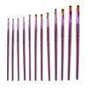 12 Pcs/Lot Different Size Artist Fine Nylon Hair Paint Brush Set for Watercolor Acrylic Oil Painting Brushes Drawing Art Supplie(Flat) view 1