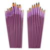 12 Pcs/Lot Different Size Artist Fine Nylon Hair Paint Brush Set for Watercolor Acrylic Oil Painting Brushes Drawing Art Supplie(Flat) view 2
