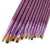 12 Pcs/Lot Different Size Artist Fine Nylon Hair Paint Brush Set for Watercolor Acrylic Oil Painting Brushes Drawing Art Supplie(Flat) view 3