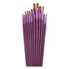 12 Pcs/Lot Different Size Artist Fine Nylon Hair Paint Brush Set for Watercolor Acrylic Oil Painting Brushes Drawing Art Supplie(Flat) view 4