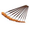 9 Pieces Fan Brushes Set Nylon Hair Wood Long Handle Paint Brush for Acrylic Watercolor Oil Painting Art Supplies for Artist view 1