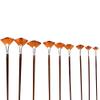 9 Pieces Fan Brushes Set Nylon Hair Wood Long Handle Paint Brush for Acrylic Watercolor Oil Painting Art Supplies for Artist view 2