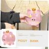 Abaodam Ceramic Piggy Bank for Boys and Girls Cartoon Crown Pig Money Jar Unbreakable Coin Bank Decor for Home and Nursery Anti-Fall Design for Children view 2
