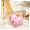 Abaodam Ceramic Piggy Bank for Boys and Girls Cartoon Crown Pig Money Jar Unbreakable Coin Bank Decor for Home and Nursery Anti-Fall Design for Children view 3