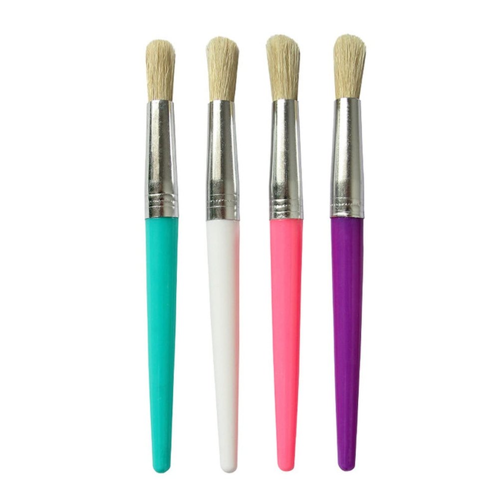 Children's Brush Oil Painting Watercolor Painting Candy Color Plastic Handle Brister Brush Gouache Painting Art(3)