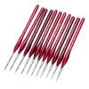 11Pcs/Set Watercolor Gouache Paint Brushes 2 Models Different Shape Round Pointed Tip Nylon Hair Painting Brush Set Art Supplies(Red) view 1