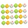 ADOCARN 18sets Dice Shaped Cartoon Erasers of Rubber Erasers for Boys and Girls for School Supplies and Learning Activities Random Colors Great for Pencil Cases view 1