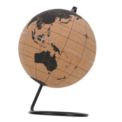BESPORTBLE Nordic Cork World Globe 12-Inch Decorative Desktop Globe for Office Decoration Teaching and Display Home Office Ornament