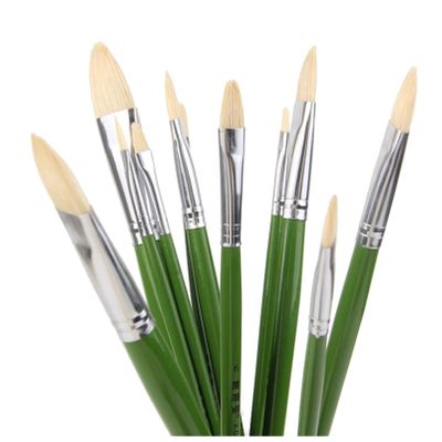 6pcs/Set of bristles Artist Oil Painting Brush, Tongue Peak Brush Set, Painting Art Supplies