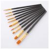 10Pcs/Set Nylon Artist Paint Brush Professional Watercolor Acrylic Wooden Handle Painting Brushes Art Supplies Stationery(2) view 1