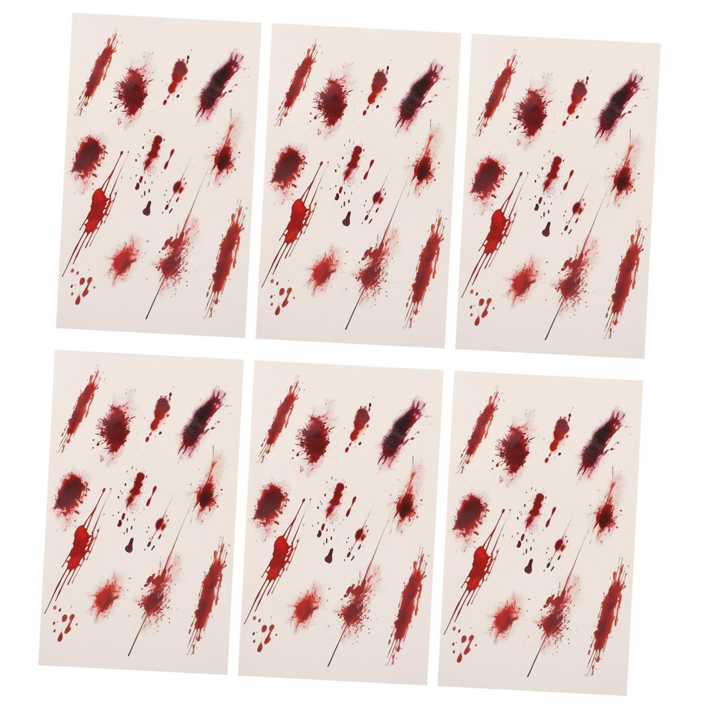6Pcs Realistic Fake Wound Scar Stickers for Halloween Skin Friendly Temporary Body Decals for Vampire Makeup Costume Parties and Theater Props Durable Adhesion Variety