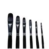 6pcs/Set Round Head Weasel Hair Mixed Hair Black Wood Pole Art Supplies Oil Painting Brush Watercolor Artist Brushes Art view 1